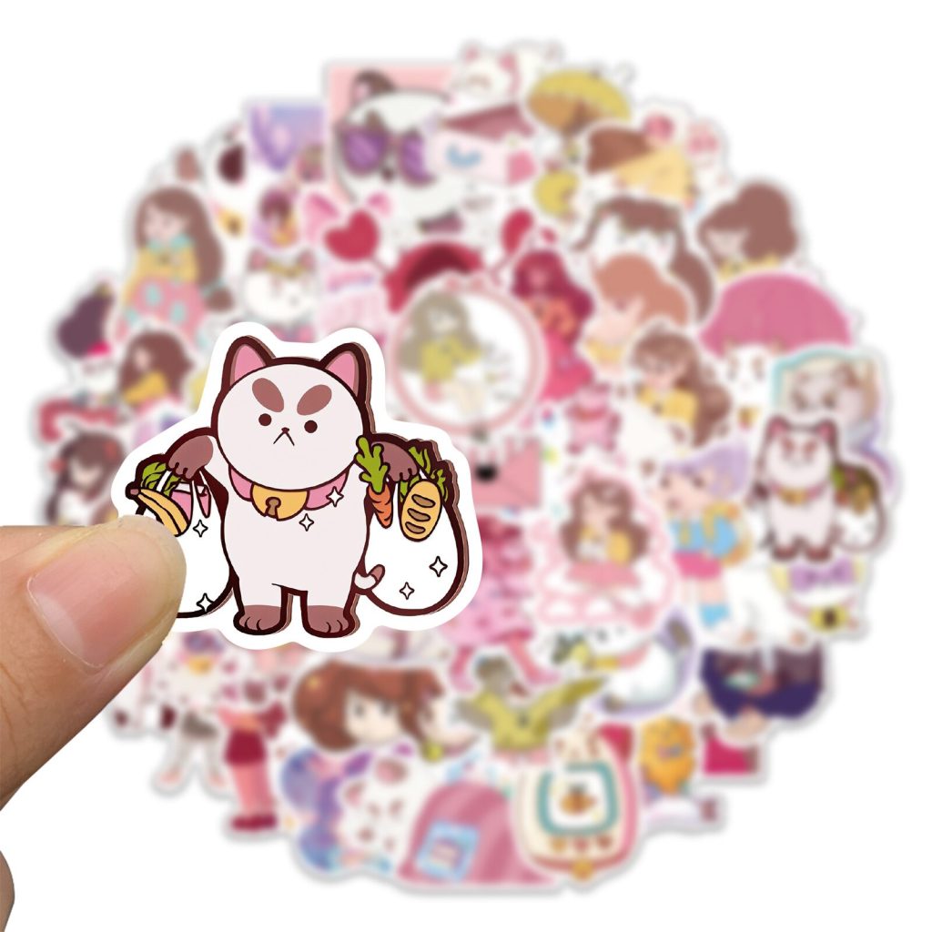 50pcs Bee and PuppyCat Sticker Cute Cartoon Decals DIY Phone Laptop Luggage Skateboard Guitar Car Waterproof 2 - Bee and PuppyCat Store