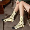 Autumn Winter Crazy Design Men s Women s Honey Bees Socks Breathable Football Socks 4 - Bee and PuppyCat Store