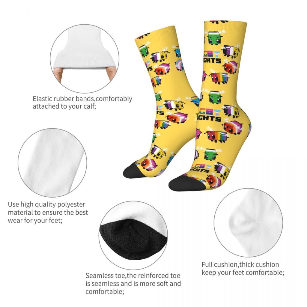 Autumn Winter Men s Women s LGBT Bees Socks Gay Pride Bisexual Lesbian Queer Asexual Sweat 1 - Bee and PuppyCat Store