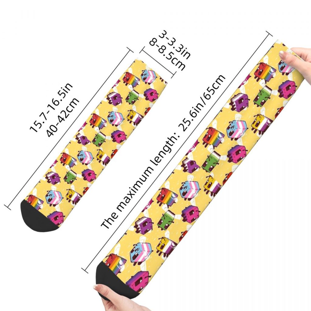 Cool LGBT Bees Basketball Socks Gay Pride Bisexual Lesbian Queer Asexual Polyester Middle Tube Socks for 5 - Bee and PuppyCat Store