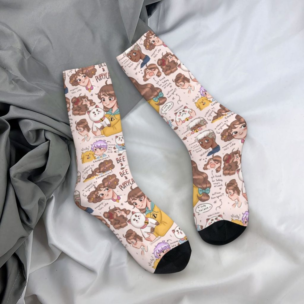 Copy Of Cute Bee And Puppycat Socks Men Women Funny Happy Socks Crazy Spring Summer Autumn 2 - Bee and PuppyCat Store