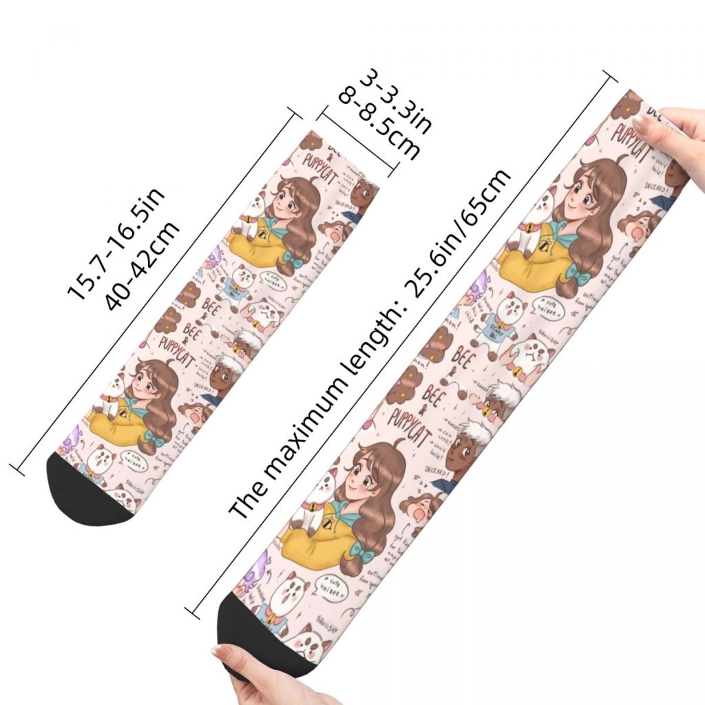 Copy Of Cute Bee And Puppycat Socks Men Women Funny Happy Socks Crazy Spring Summer Autumn 5 - Bee and PuppyCat Store