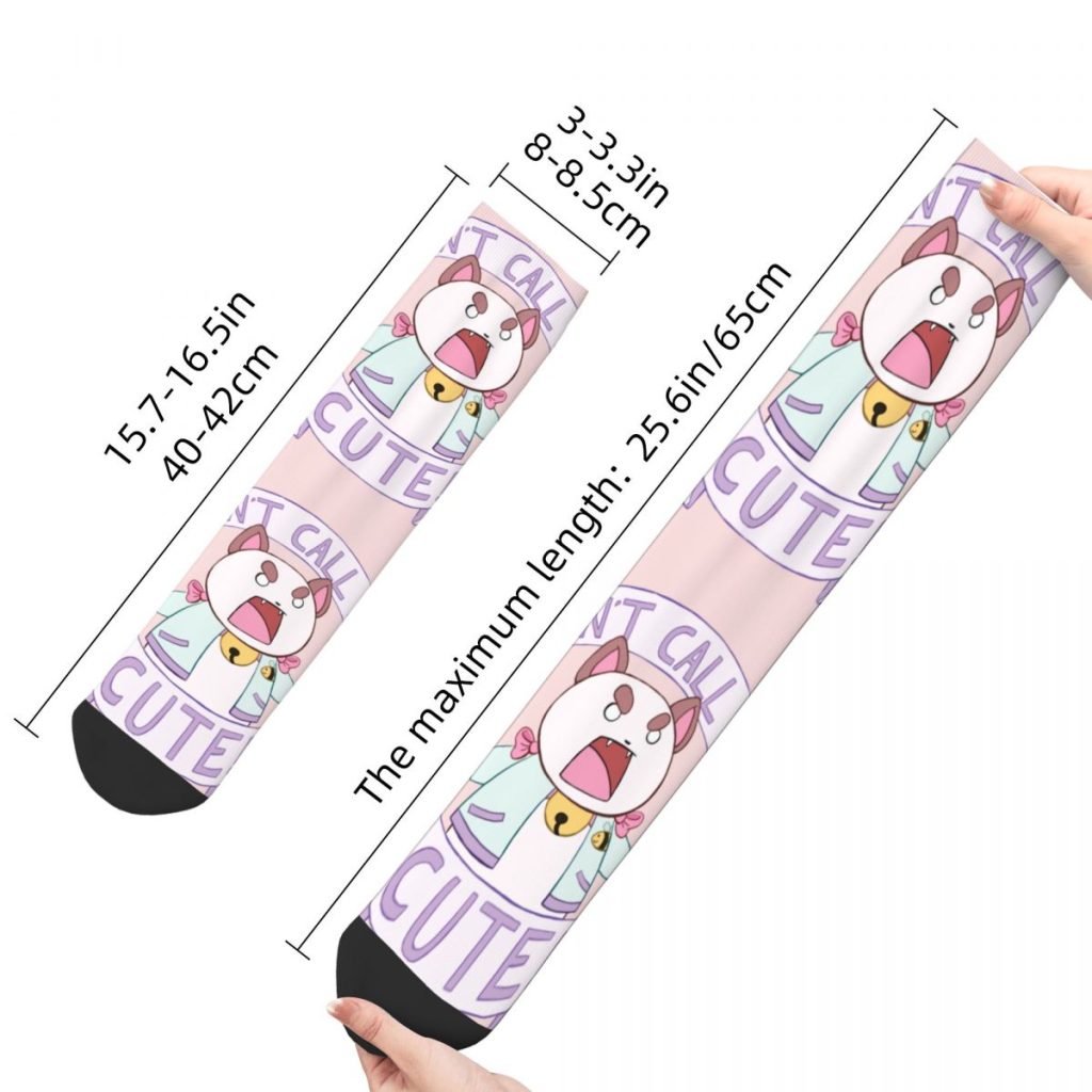 Fashion Male Men Socks Harajuku Bee And Puppycat Don t Call Me Cute Sock Skateboard Women 5 - Bee and PuppyCat Store