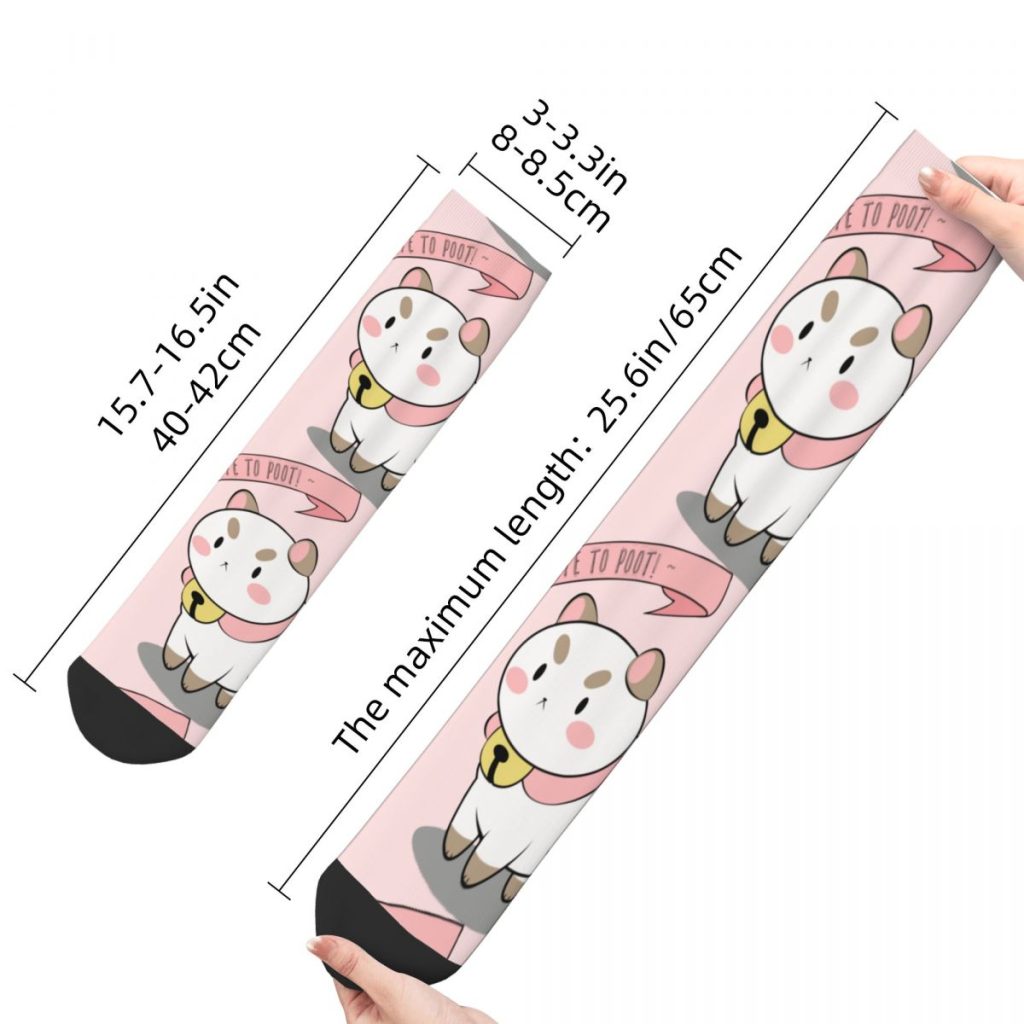 Too Cute To Poot Bee And Puppycat Socks Men s Women s Polyester Fashion Socks Harajuku 5 - Bee and PuppyCat Store