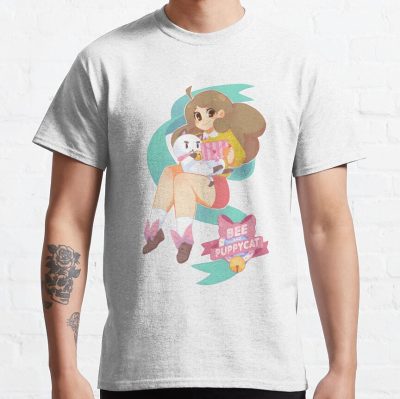 Bee And Puppycat Cuddle Classic T-Shirt Official Cow Anime Merch