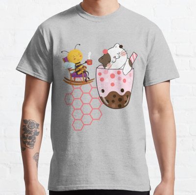 Bee And Puppycat Sticky T-Shirt Official Cow Anime Merch