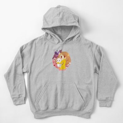 Bee And Puppycat Title, Holding Hugs Kids Hoodie Official Cow Anime Merch