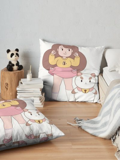 Bee And Puppycat Throw Pillow Official Cow Anime Merch