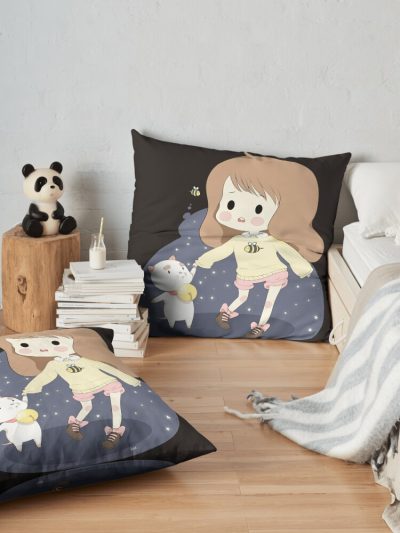 Puppycat Throw Pillow Official Cow Anime Merch