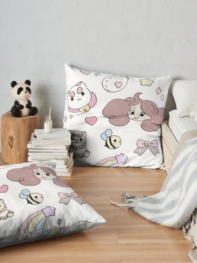 Amazing Bee Puppycat Tshirt Throw Pillow Official Cow Anime Merch