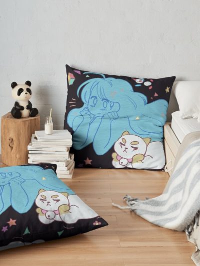 Cute  Cat Throw Pillow Official Cow Anime Merch