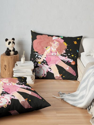 Bee And Puppycat | Family Love Throw Pillow Official Cow Anime Merch