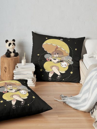 Bee And Puppycat Throw Pillow Official Cow Anime Merch