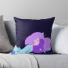 Purple Hair Girl Throw Pillow Official Cow Anime Merch