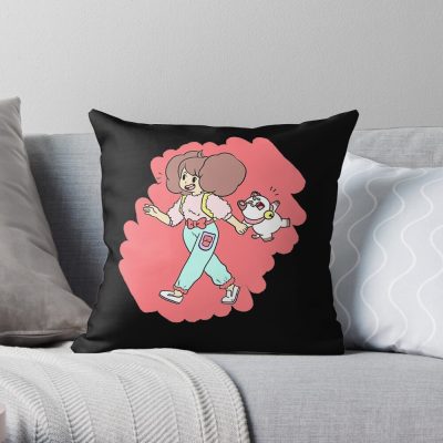 Bee And Puppycat Throw Pillow Official Cow Anime Merch