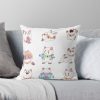 Puppycat Stickers Throw Pillow Official Cow Anime Merch