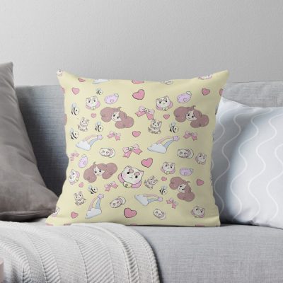 Bee And Puppy Cat Throw Pillow Official Cow Anime Merch