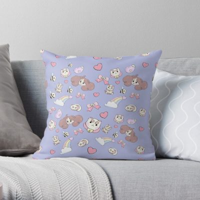 Bee And Puppy Cat Throw Pillow Official Cow Anime Merch