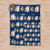 Bee And Puppycat Sticky Throw Blanket Official Cow Anime Merch