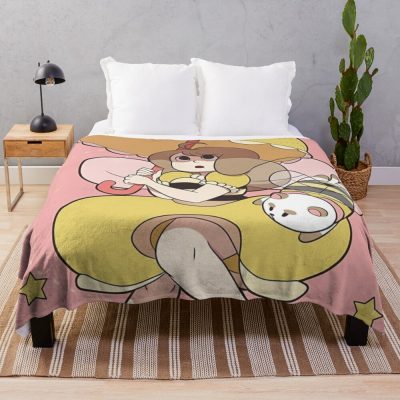 Yellow Umbrella Throw Blanket Official Cow Anime Merch