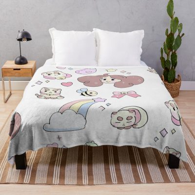 Bee And Puppycat Throw Blanket Official Cow Anime Merch