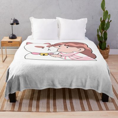 Bee & Puppycat Throw Blanket Official Cow Anime Merch