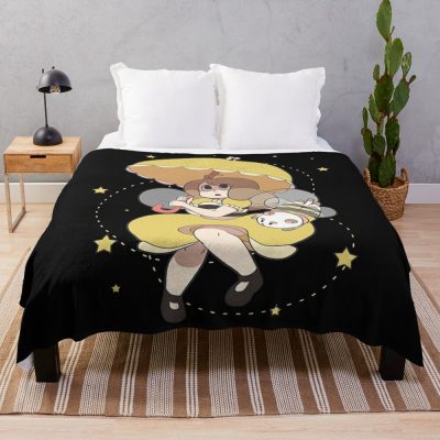 Bee And Puppycat Throw Blanket Official Cow Anime Merch