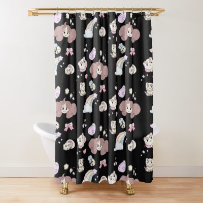 Bee N Puppycat Shower Curtain Official Cow Anime Merch