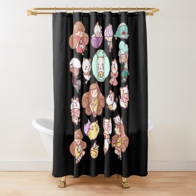 Bee And Puppycat 2 Shower Curtain Official Cow Anime Merch