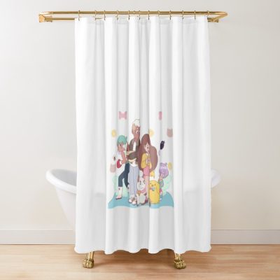 Copy Of Bee And Puppycat Design Shower Curtain Official Cow Anime Merch