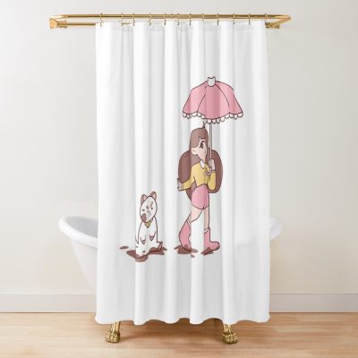 Bee And Puppycat T-Shirtbee And Puppy Cat Shower Curtain Official Cow Anime Merch