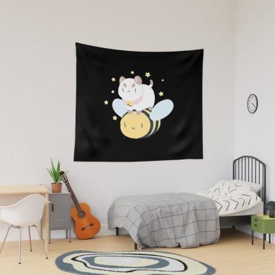 Netflix Bee And Puppycat, Bee From Bee And Puppycat, Netflix Cartoon Cute Bee Cat Cartoon, Netflix Bee And Puppy Cat Tapestry Official Cow Anime Merch